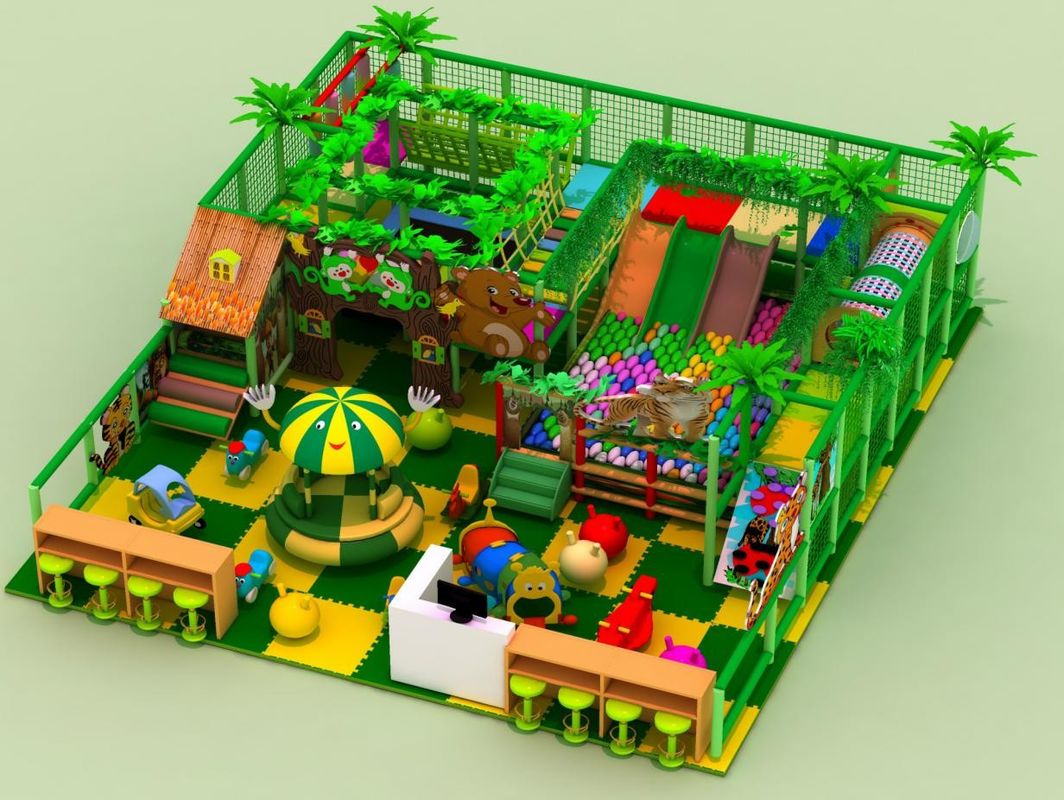 フレッシュフォレストスタイル 商業用遊びの構造 ソフトショッピングセンター 屋内ソフトプレイ設備