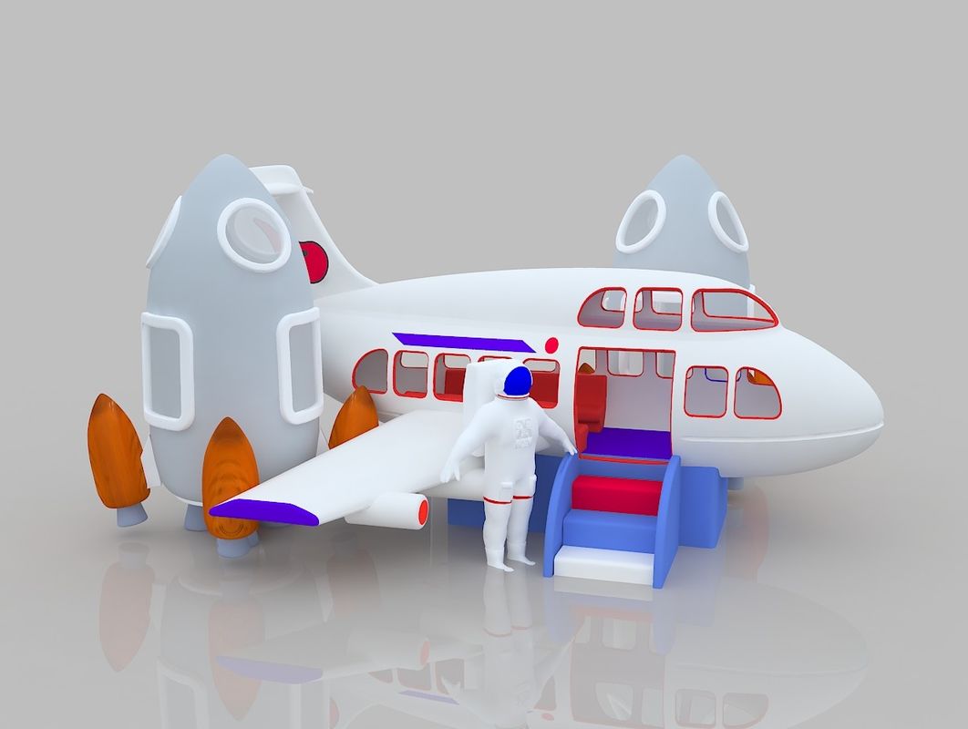飛行機テーマ スリップ&スライド ボンブハウス レンタル 子供のジャンプ城 スライド 充気器 OEM