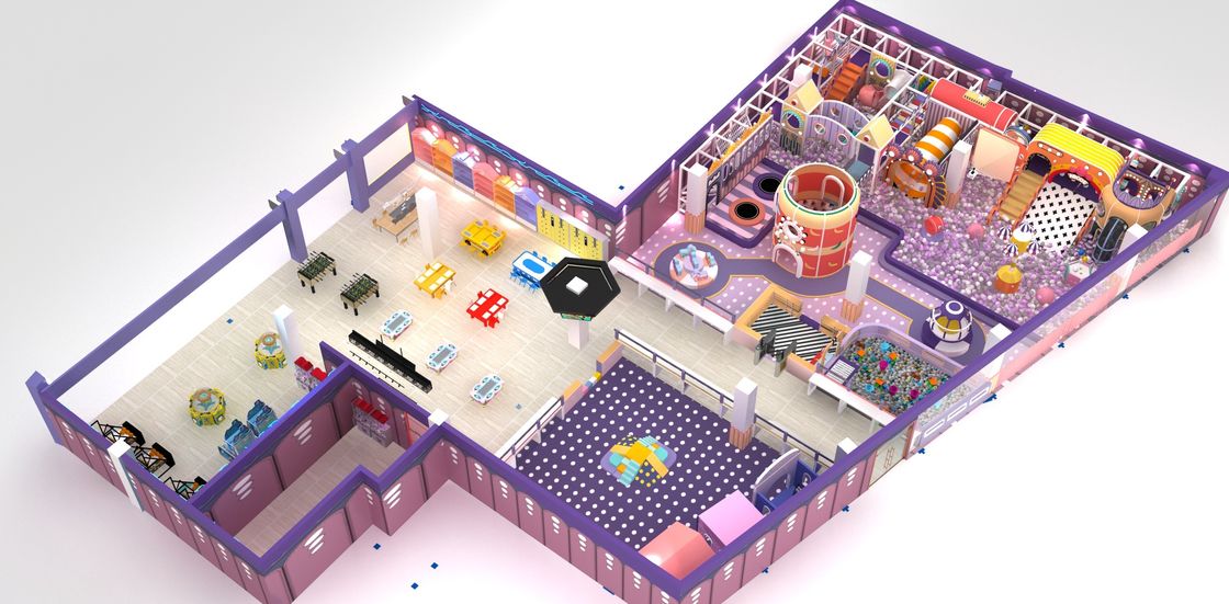 OEM/ODM対応の楽しいアトラクション付き屋内プレイセンター、Naughty Castle、ボールプール