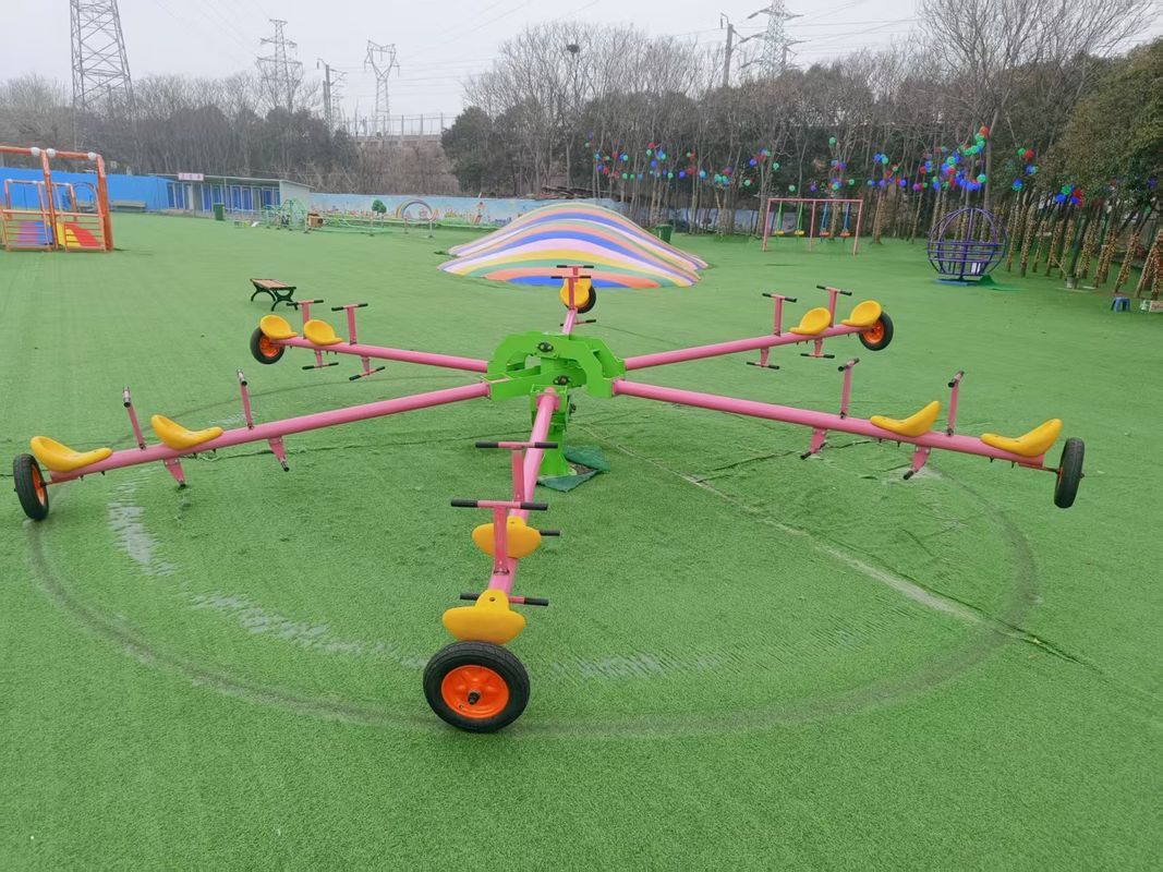 非電動公園子供用多人数シーソー乗り物 屋外遊び場 亜鉛メッキパイプシーソー