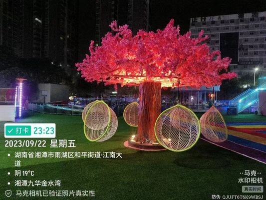 カスタマイズ可能なインタラクティブ桜の木のブランコ遊び場設備、低メンテナンス、清掃が簡単